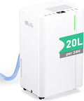 Deshumidificador 20L/Día - Deshumificadores Eléctrico con Compresor, 3 Modos, Silencioso y de Bajo Consumo, Drenaje Continuo, Depósito 4L, Temporizador 24H, Control Automático de Humedad para Hogar