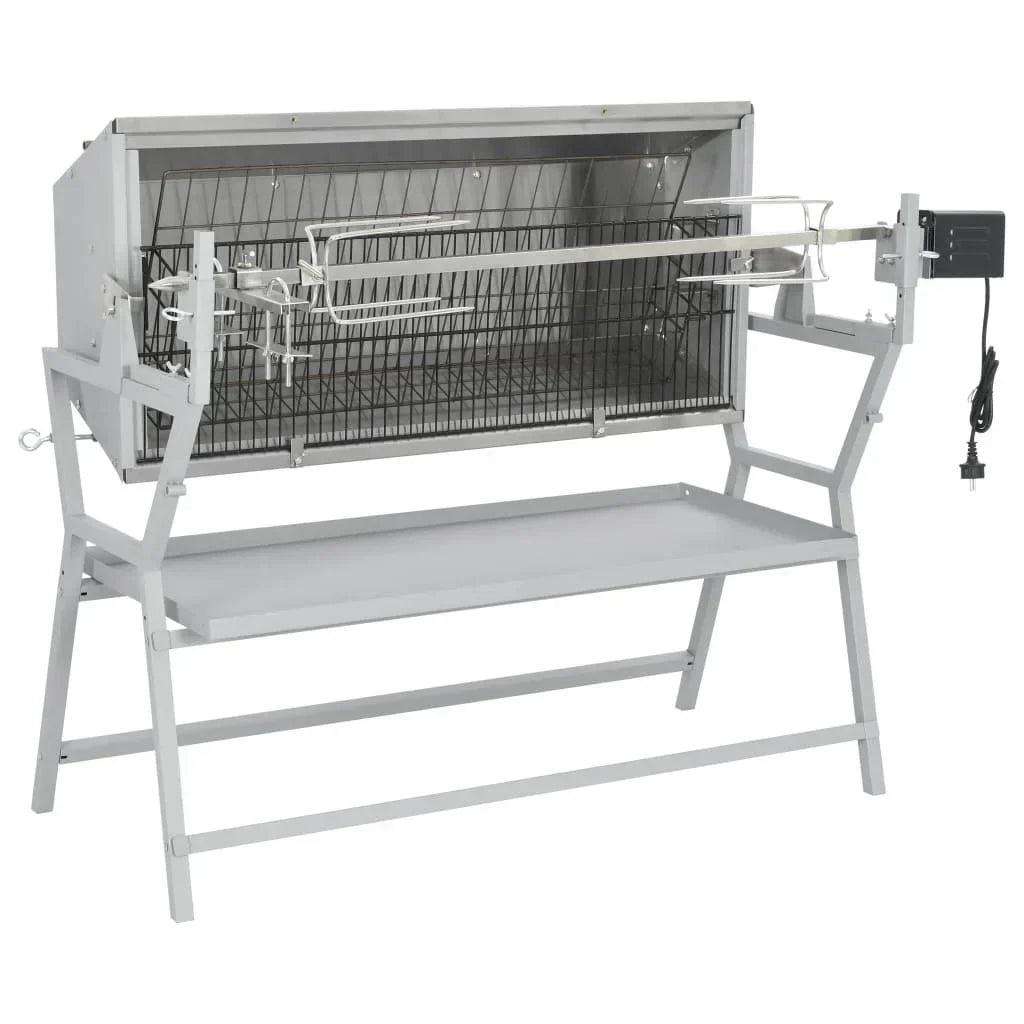 Asador Barbacoa De Hierro Y Acero Inoxidable Vidaxl