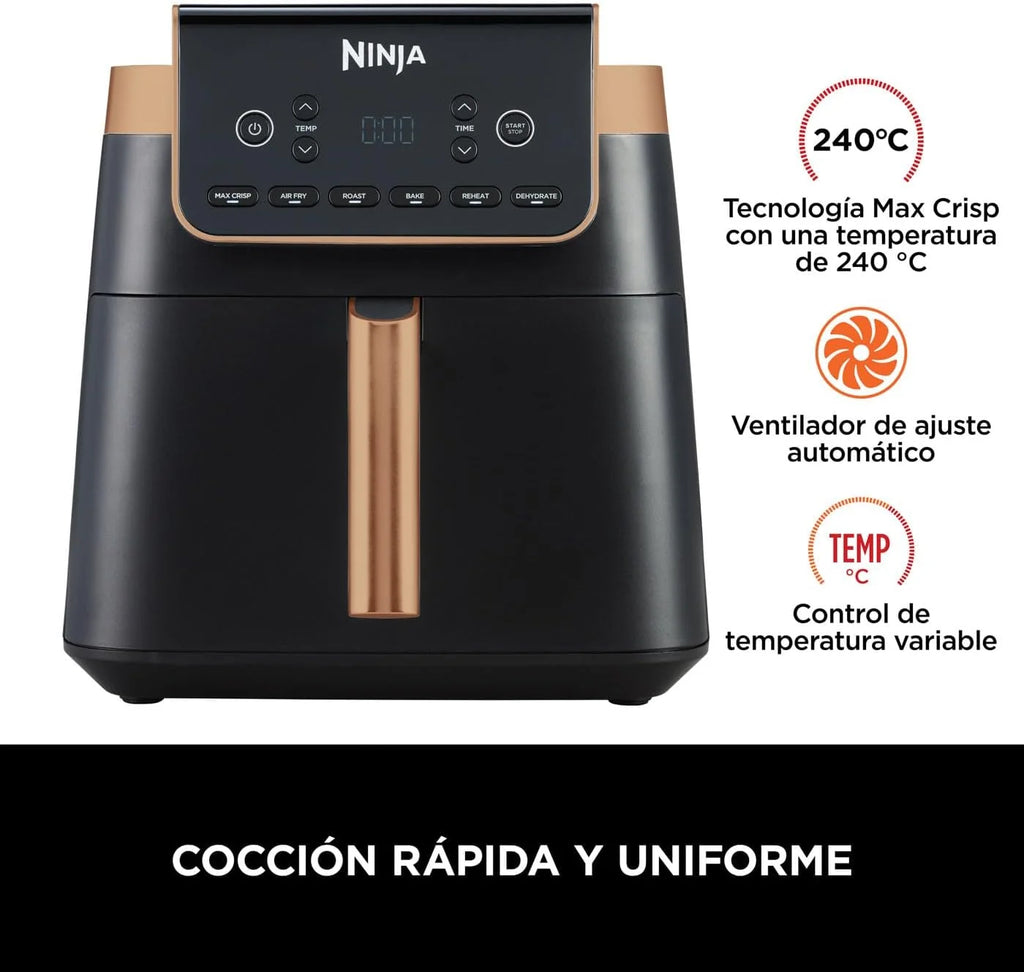 Ninja MAX PRO, Freidora de Aire, 6,2L, Cajón Individual Tamaño Familiar