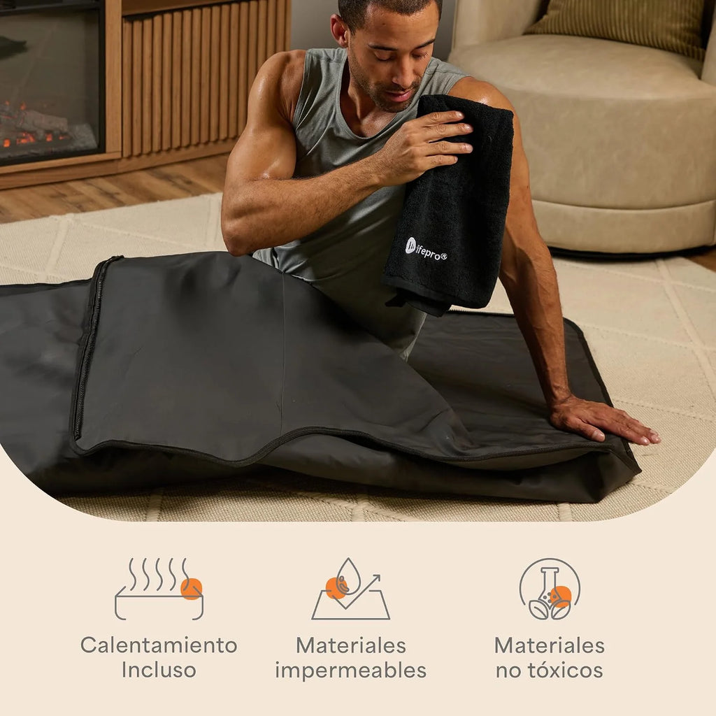 Lifepro Manta Sauna Infrarrojos – 9 Niveles Low EMF Portátil para Casa