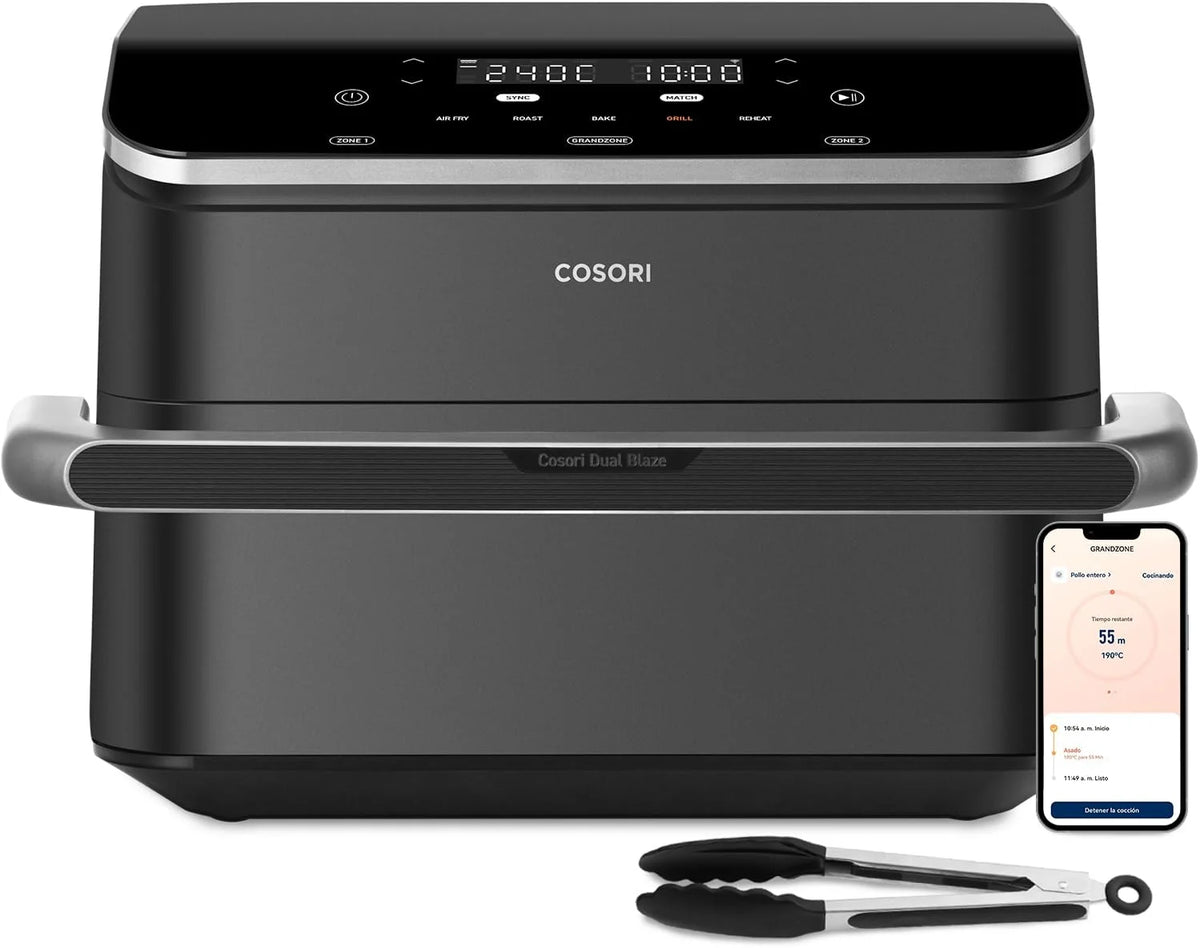 Cosori Freidora de Aire 10L Dual Blaze Twinfry, Doble Cesta con Divisor