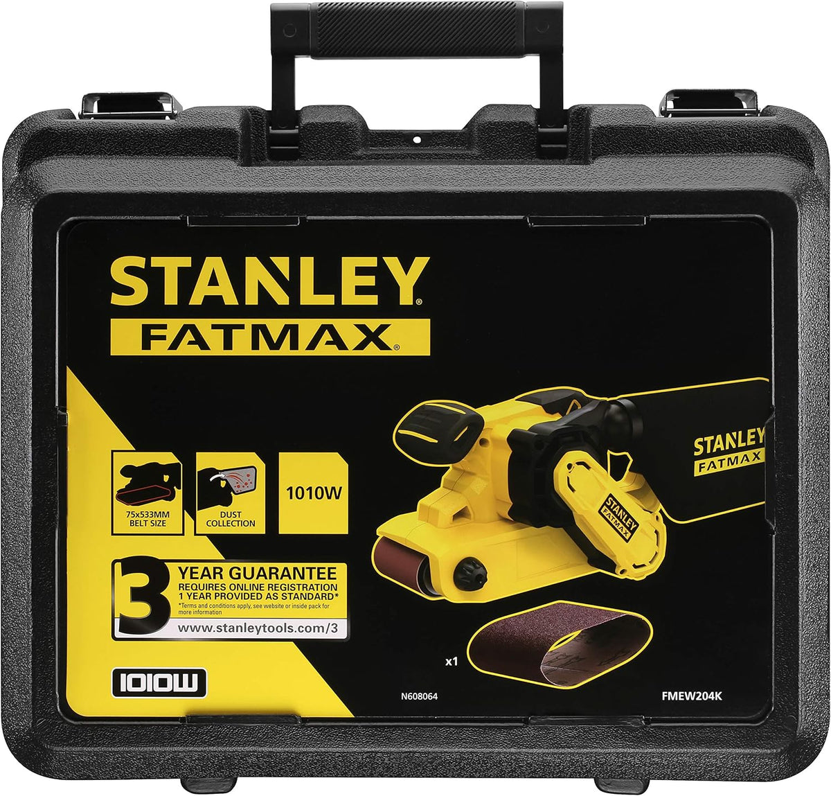 STANLEY FATMAX Lijadora de banda con caja de herramientas, FMEW204K-QS