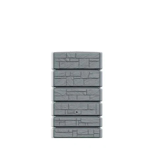 2025 Depósito de Agua de Lluvia Tower Stone – Citerna 350-500 L con Diseño Decorativo de Piedra