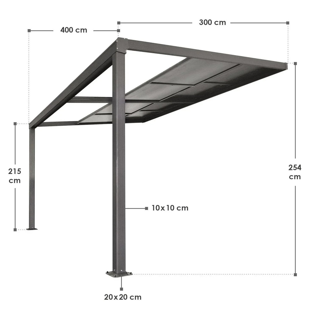 2025 Toldo para terraza Jakarta con paneles de policarbonato