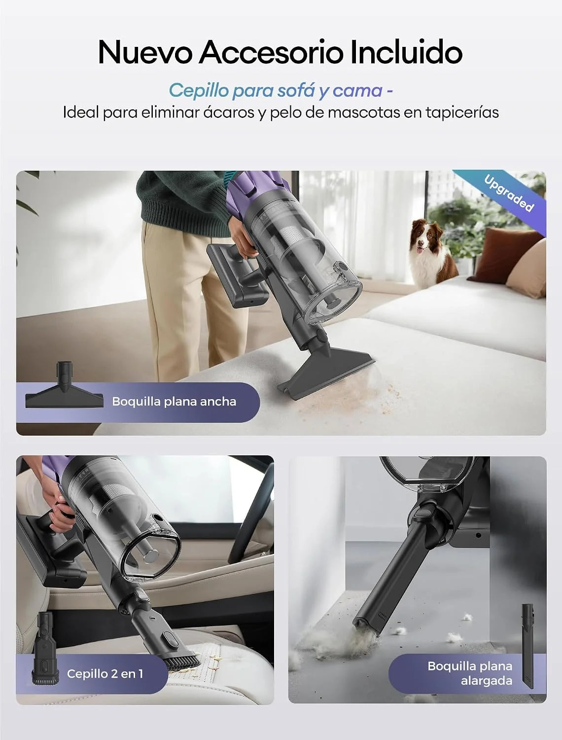Ultenic U18Pro Aspiradora sin Cable 55Kpa/80Mins, Sistema Multiciclón