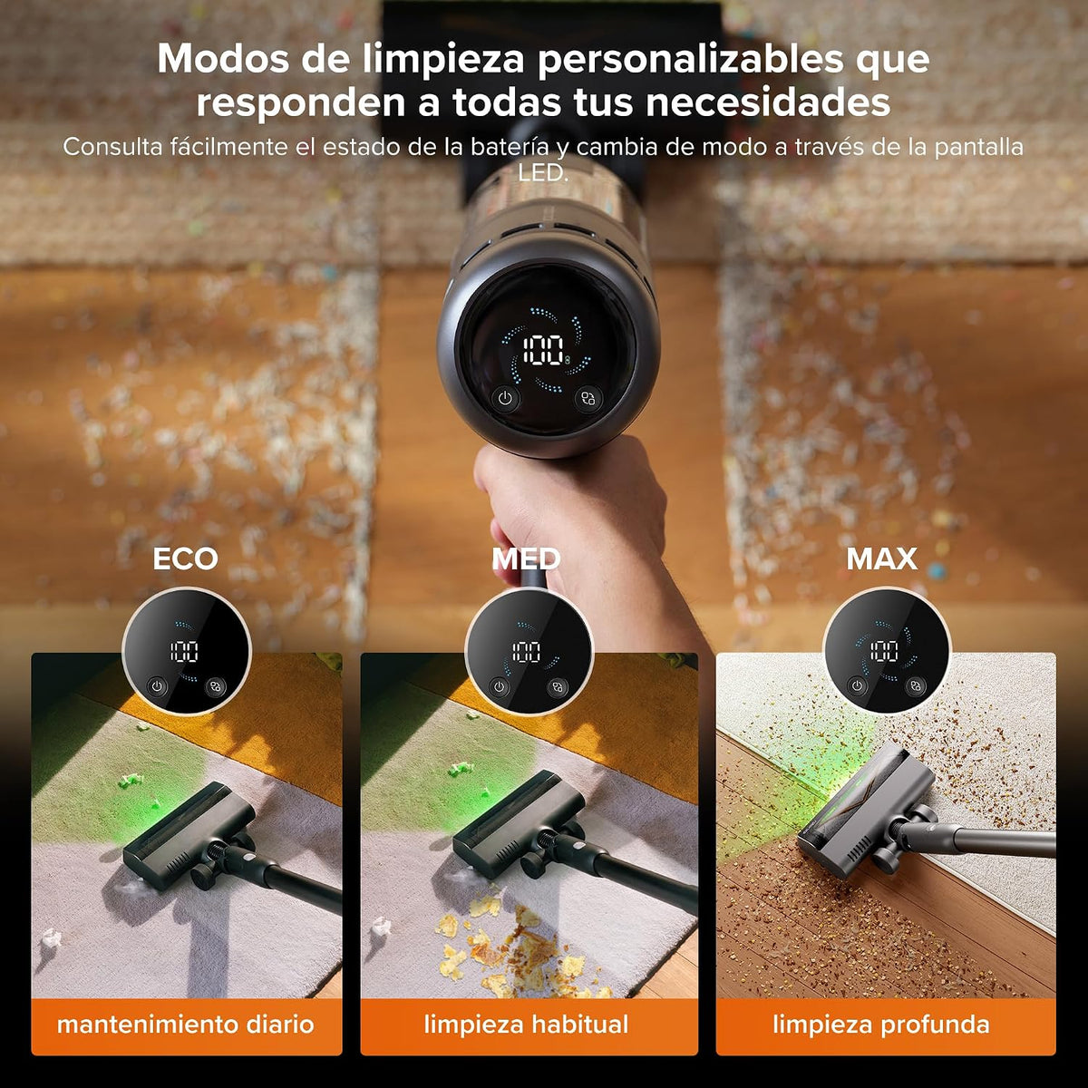 roborock H60 Hub Ultra Aspiradora sin Cable con Base de Vaciado Automático
