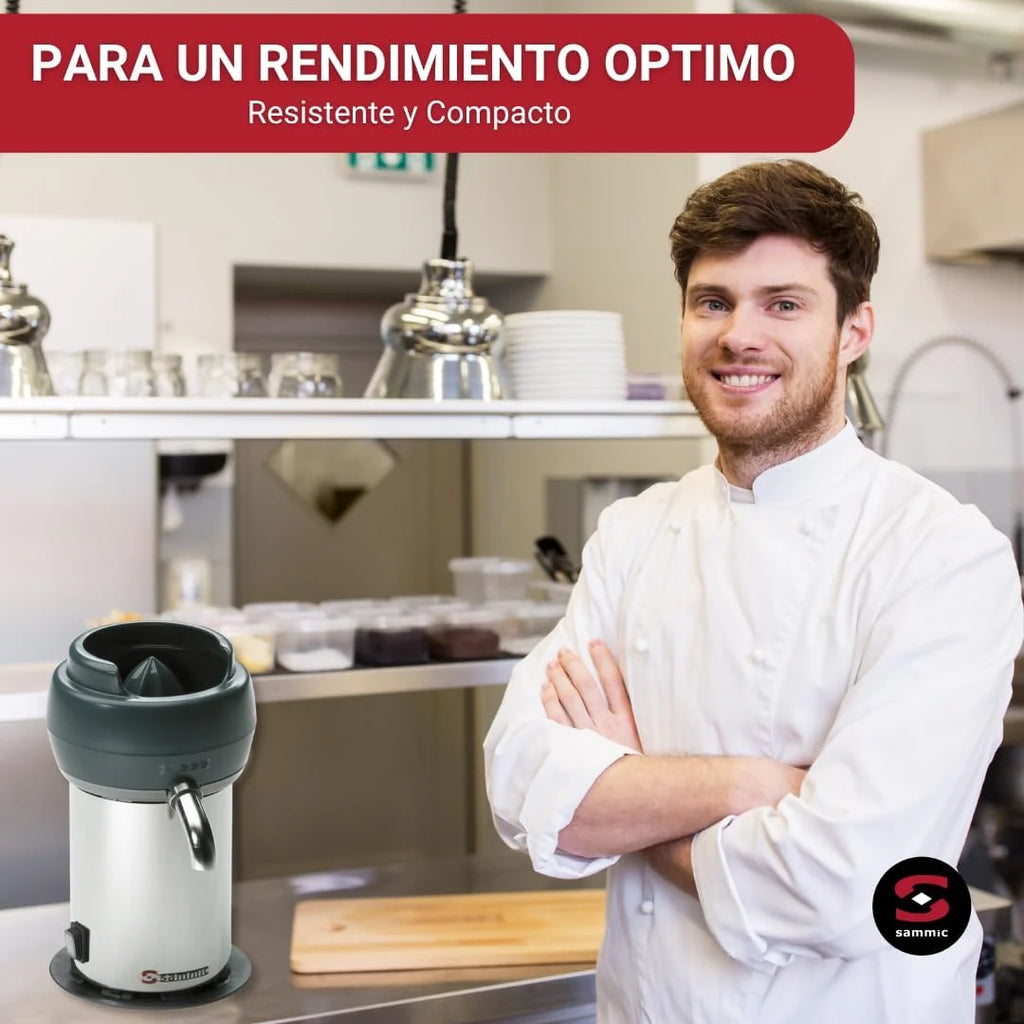 YOMMAK Exprimidor de Naranjas Electrico Profesional Sammic-ECM 130W | Exprimidor Manual Extractor de Zumos y Verduras de Acero Inoxidable Juicer | Repuestos Exprimidores