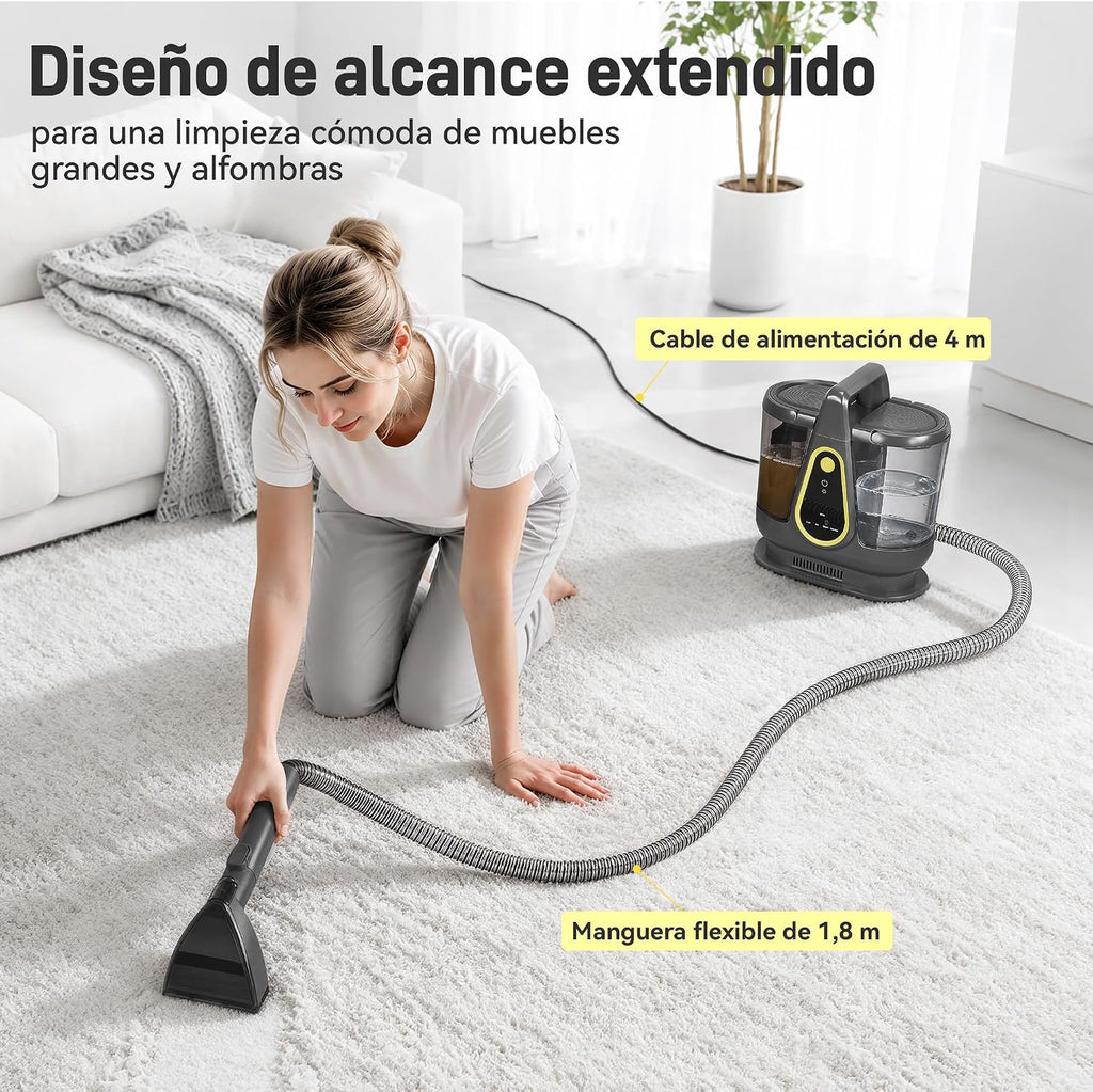 limpiador de tapicerias con función de vapor y calentamiento,18 kPa