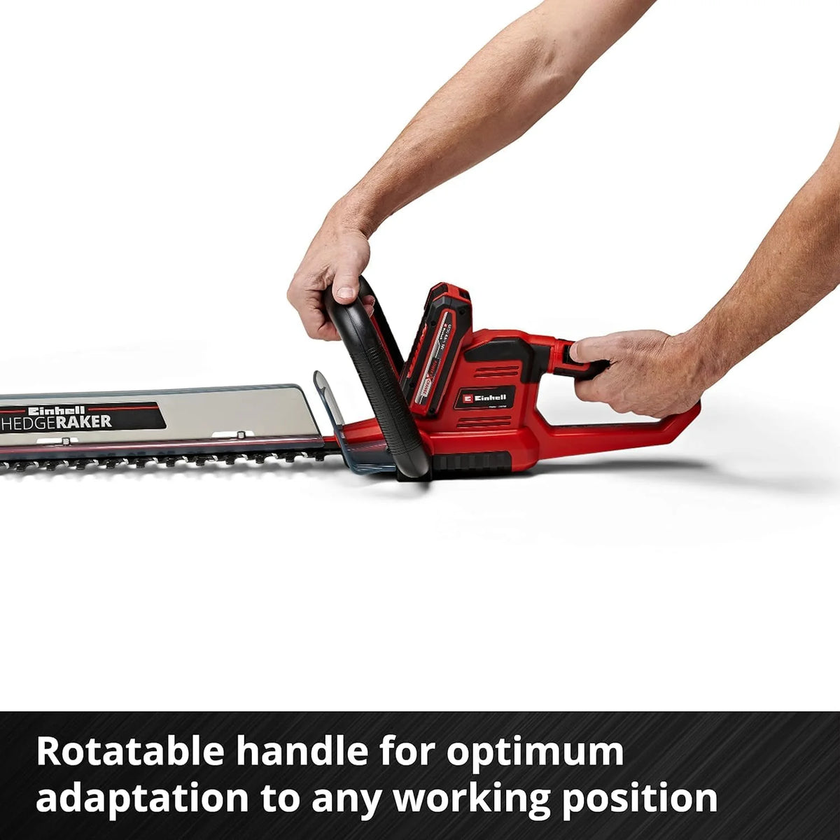 Einhell Cortasetos inalámbrico GE-CH 18/60 Li-Solo Power X-Change (18 V, Longitud de Corte de 60 cm, Distancia Entre Dientes de 22 mm, Mango Giratorio, Incluye colector de Cortes, sin batería)