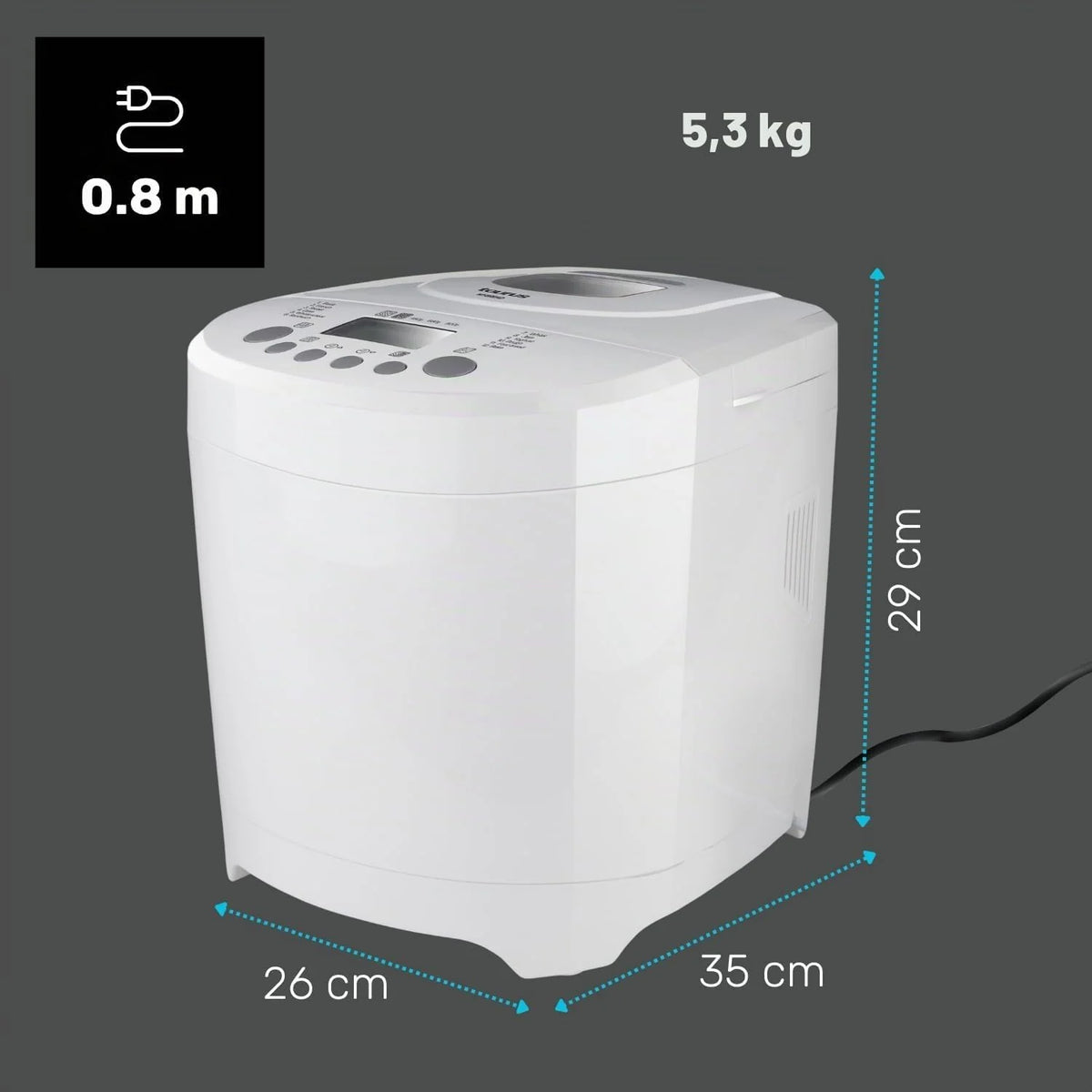 Taurus 914815000 Panificadora, Plástico, 600 W