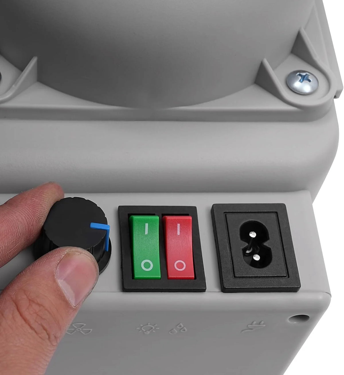 OUKANING Cabina de pintura para aerógrafo con LED y succión, plegable