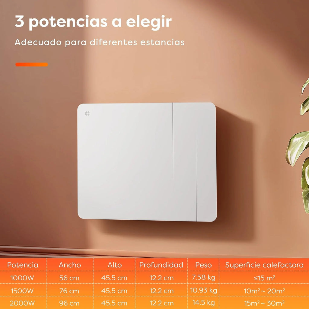 CIARRA 1000W Inertia Radiator with Ceramic and WiFi Heating Film
