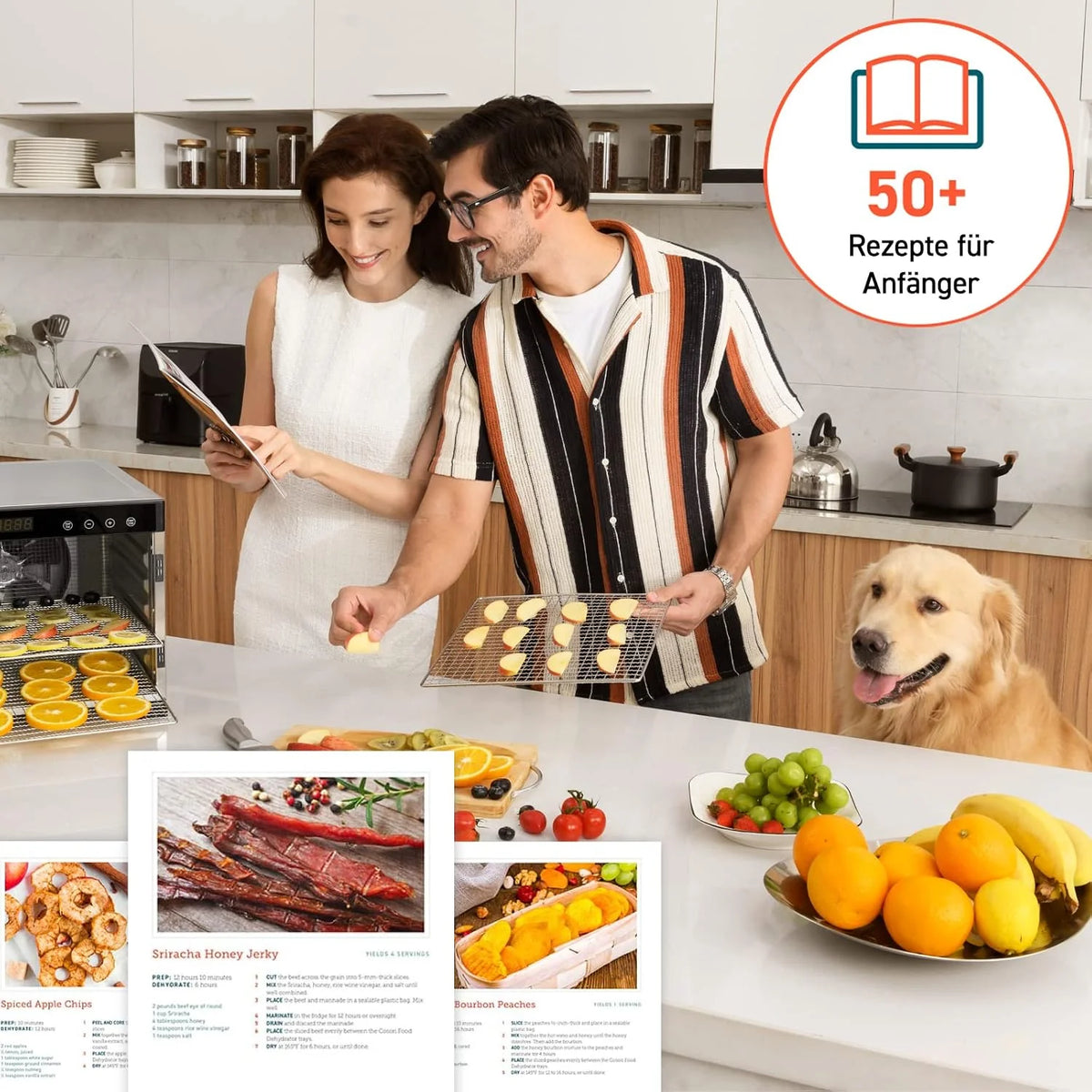 COSORI Deshidratador de alimentos, acero inoxidable, sin contacto con