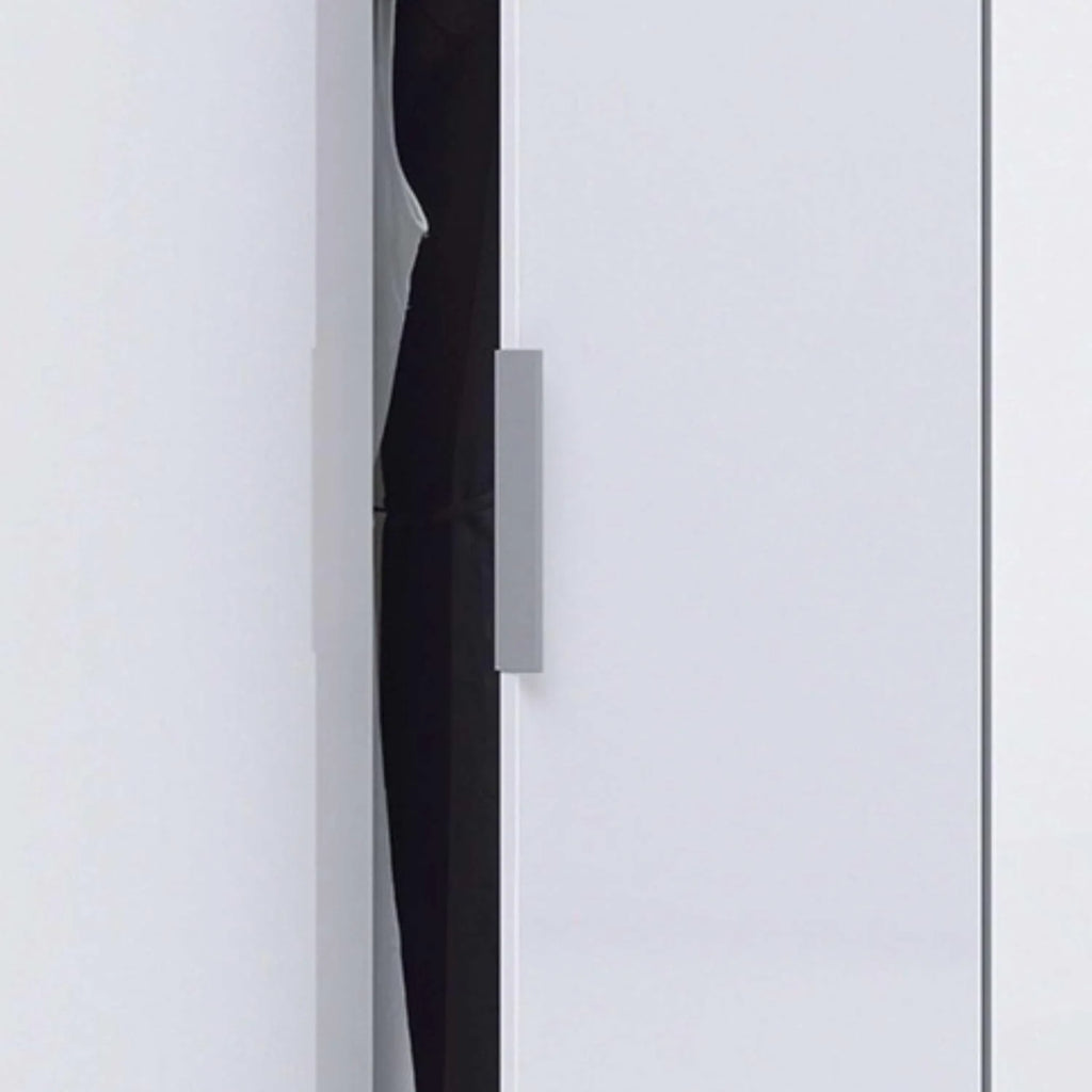 Habitdesign Wardrobe 4 Doors, 200 cm (H) x 180 cm (W) x 52 cm (D), Large Wardrobe 4 Doors, Gloss White