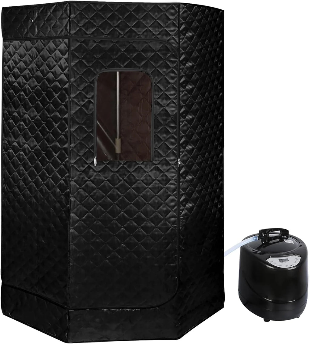 OHMG Sauna de Vapor y Cabina 3L 1000W Tienda de Sauna Portátil Plegable Aislante de Cuatro Capas y Generador de Vapor de Sauna para Baño de Sauna, Desintoxicación, Terapia Corporal
