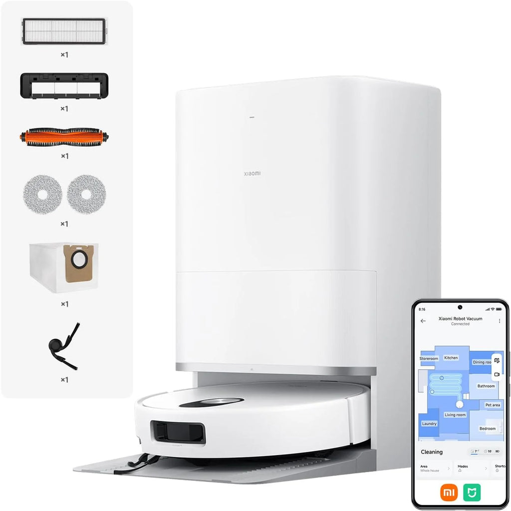 XIAOMI 5 Robot Aspirador con Fregado, 20000 Pa, Navegación DToF
