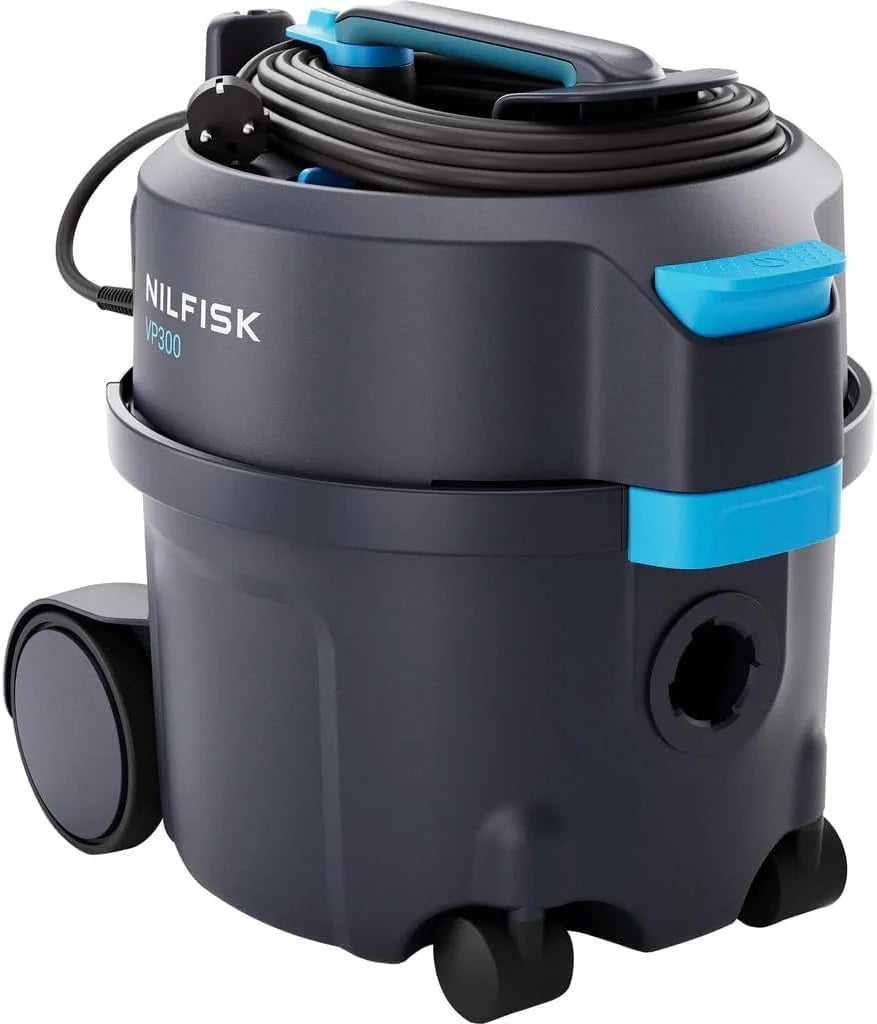 Nilfisk Aspirador Profesional VP300 HEPA Basic (Aspirador Industrial con Filtro HEPA, Capacidad de la Bolsa de Filtro 10 l, Potencia de succión 800 W, Flujo de aire 32 l/s) 107421144 (Nero)