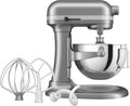 KitchenAid Batidora Amasadora Bowl-Lift 5.2L Heavy Duty, Cuerpo y Engranajes Metálicos, 11 Velocidades, Flex Edge, 67 Puntos de Contacto, Contour Silver