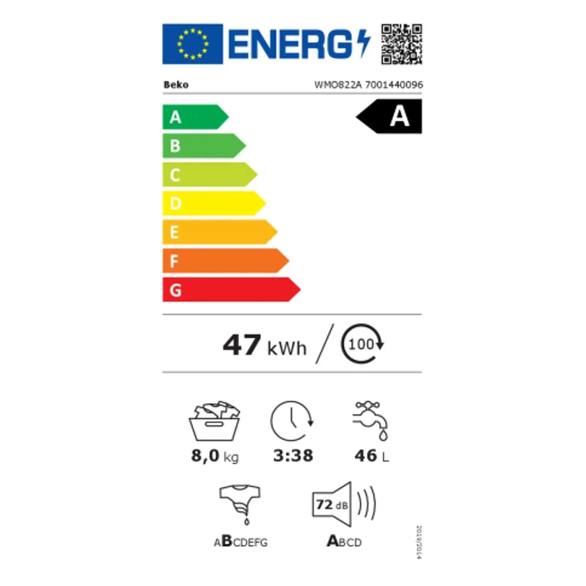 2025 Lavadora Beko WMO822A Blanca