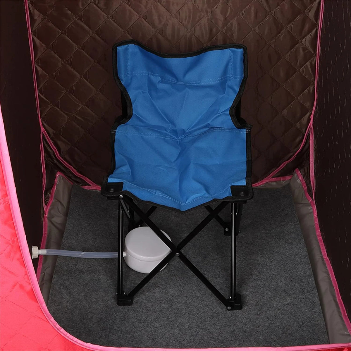 MINGYI - Sauna de vapor portátil y plegable de 1000 W con cabina de vapor, generador de vapor de 2,5 camas y mando a distancia, 80 × 80 × 135 cm (rojo)