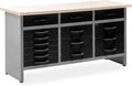METALLMOBELL - Banco de Trabajo Profesional | 160x60x84cm, con Cajones | Mesa de Trabajo Taller, Banco de Trabajo Taller, Mesa Trabajo, Banco de Carpintero, Banco Herramientas -MB011-N