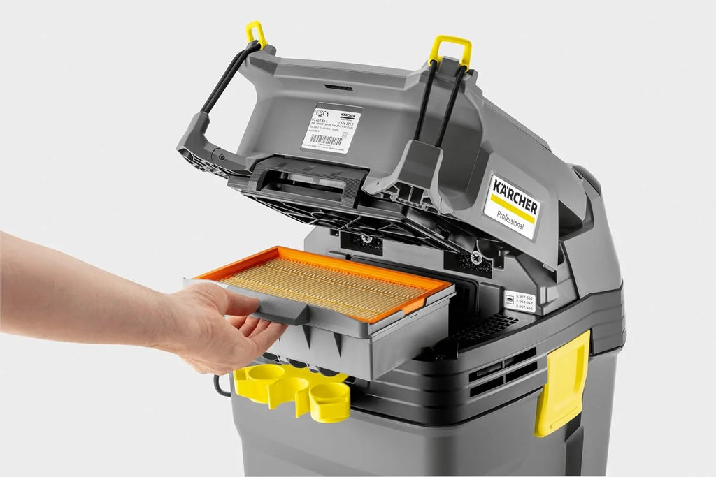 KÄRCHER Aspirador en seco y húmedo NT 30/1 Ap L, Potencia: máx. 1380 W, depósito: 30 l, Manguera de aspiración: 2,5 m, Boquilla barredora de Suelos (300 mm), Boquilla para Ranuras