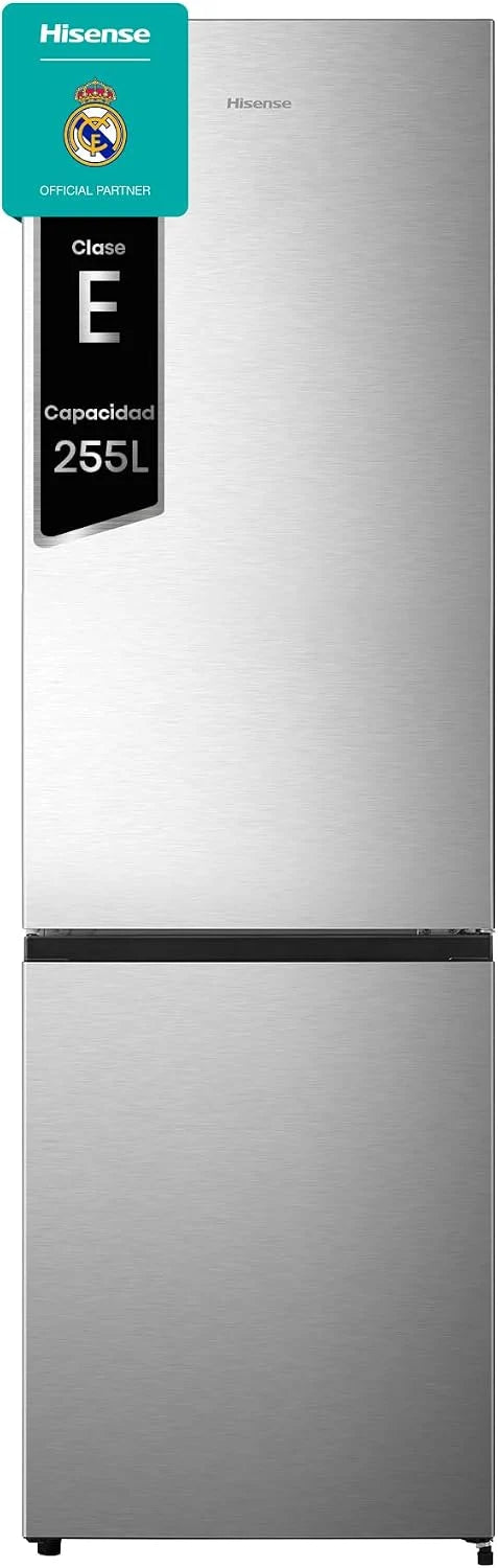 Hisense RB329N4ACE - Refrigerador combinado de instalación libre, Total No Frost con ventilación multiflujo, Inox Look, altura 180 cm, capacidad neta 255 L