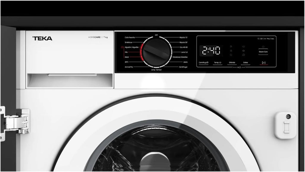 TEKA Lavadora Integrable Serie Homecare, Motor BLDC, 7 kg, 15 Programas