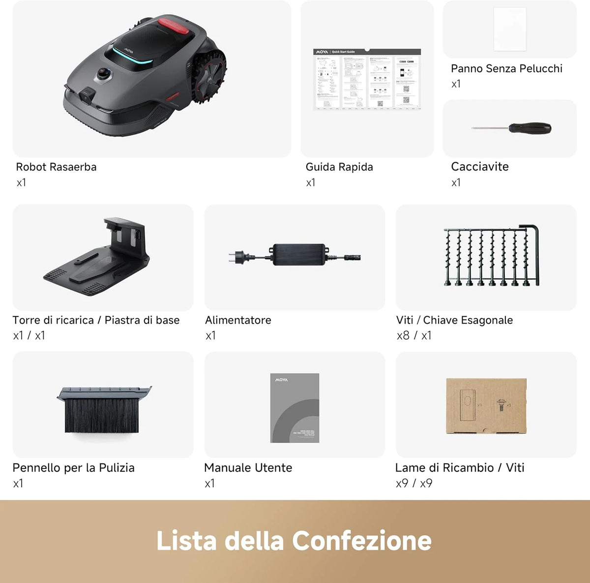 MOVA LiDAX Ultra 1200 Robot cortacésped, sin RTK, mapeo automático con LiDAR 3D de 360°y visión con IA, Corta a Menos de 5 cm de los Bordes, en terrenos complejos, rutas eficientes en Forma de U