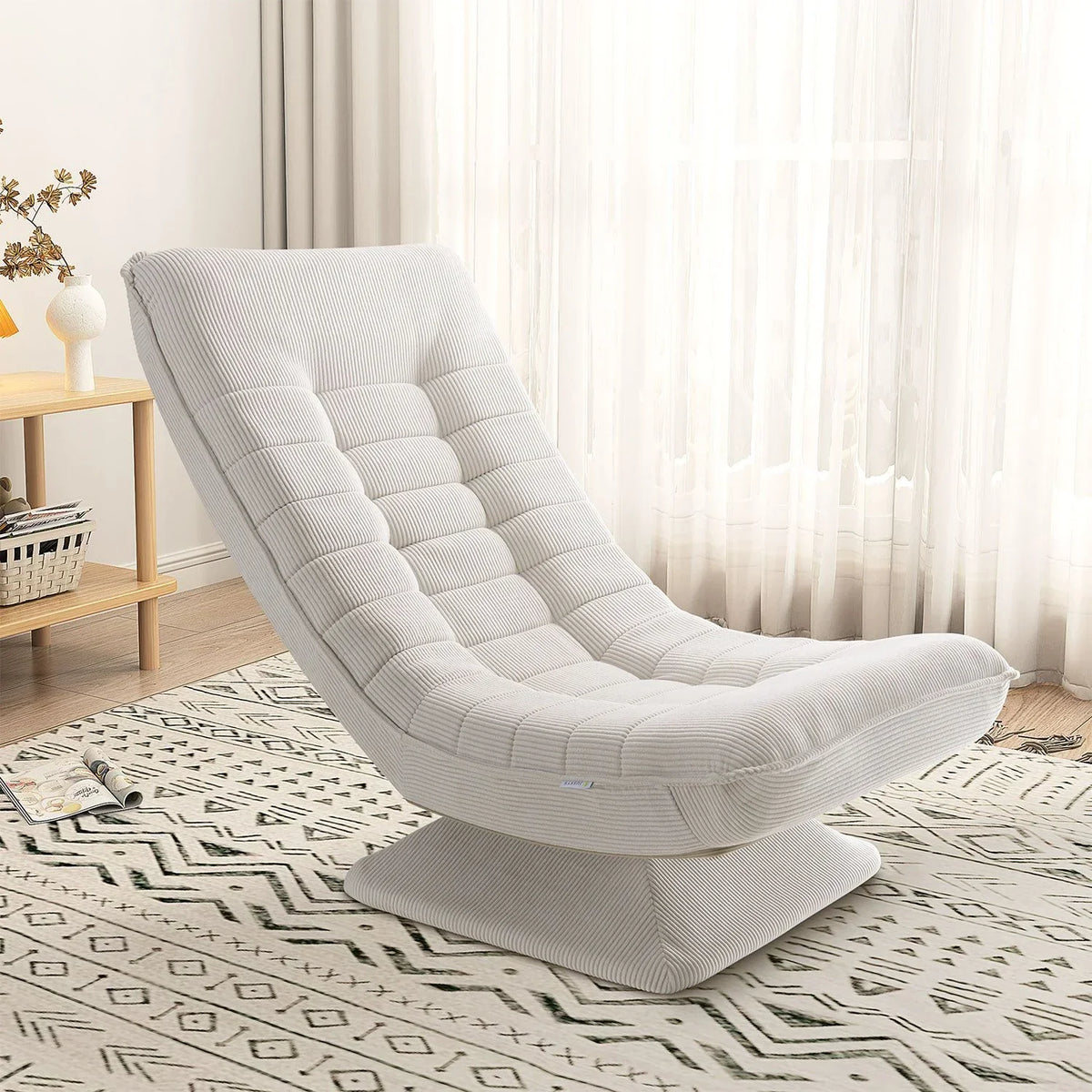 2025 Sillón relax Korsika en terciopelo acanalado
