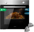 Cecotec Horno Integrable Bolero Hexa C126000 Inox A GloveKit. 2800 W, 77 L de capacidad, 4 Funciones, Steam Assist, Steam EasyClean, Cooling Fan, Triple Glass, Clase Energética A, Luz interior