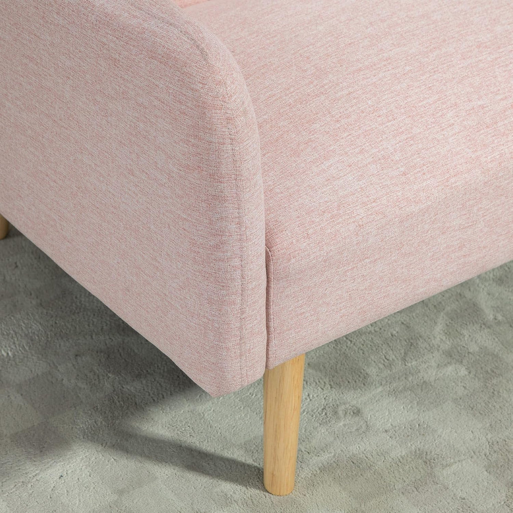 Homcom Modern Folding 2 Seater Sofa Bed 173 x 75 x 73 cm Pink