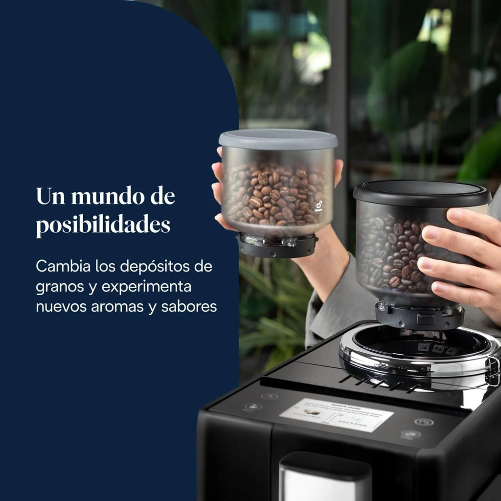 De'Longhi Rivelia - Cafetera Superautomática 8 Bebidas Negro