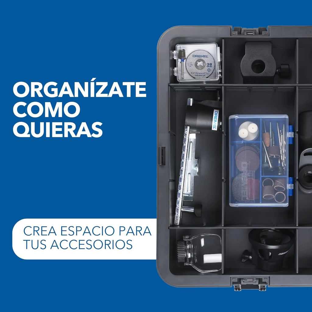 Dremel 8240 Multiherramienta Inalámbrica 12V con Batería de 2Ah, 5 Complementos, 1 Maletín Platinum BOX, 65 Accesorios para Cortar, Grabar, Lijar, Pulir, Afilar y Perforar