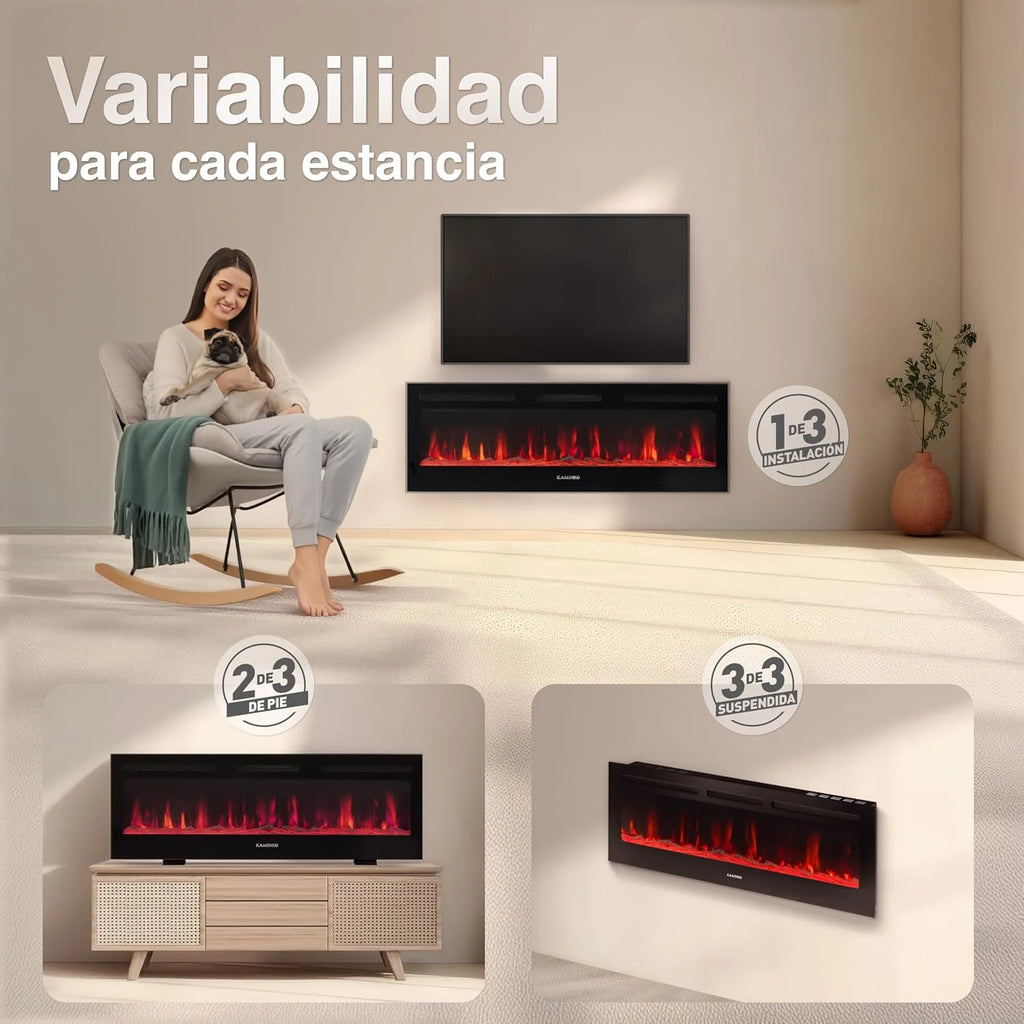 KAMINIO® Marlon Pro 60 Decorative Electric Fireplace with Heater