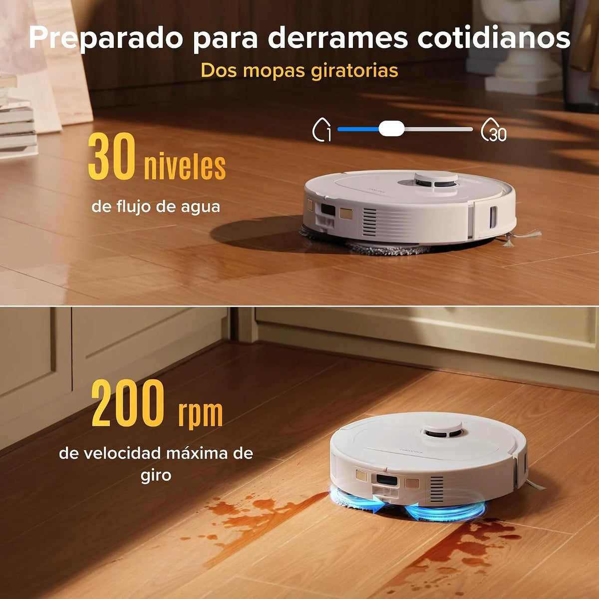 roborock Qrevo S Pro Set Robot Aspirador (Versión Mejorada del QV 35A) Succión de 18500 Pa, Base Todo en Uno, 2,7L Bolsa para Polvo, Sistema antienredos, Evitación de Obstáculos, Blanco