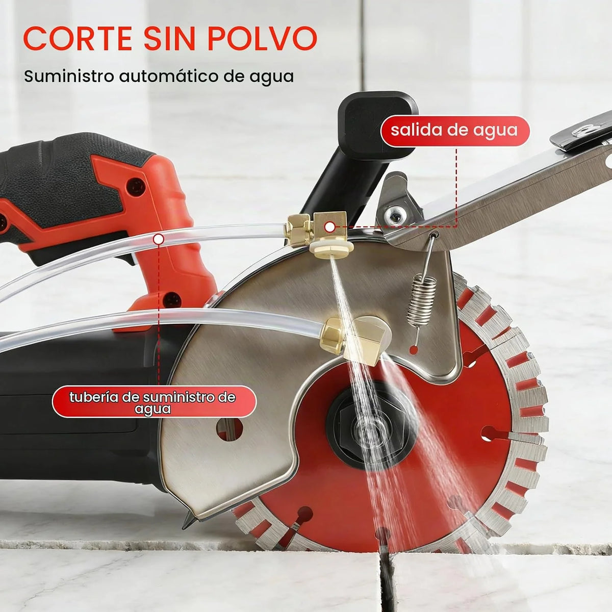 Rozadora de pared con sistema de eliminación de polvo, 1600 W, 7000 RPM