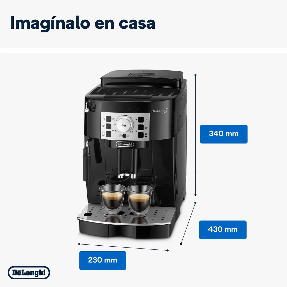 De'Longhi Magnifica S - Cafetera Superautomática 2 Bebidas Negro