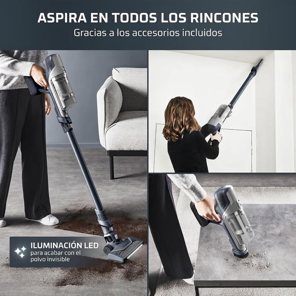 Rowenta X-Pert 6.60, Aspiradora Escoba Sin Cable, Gris Oscuro