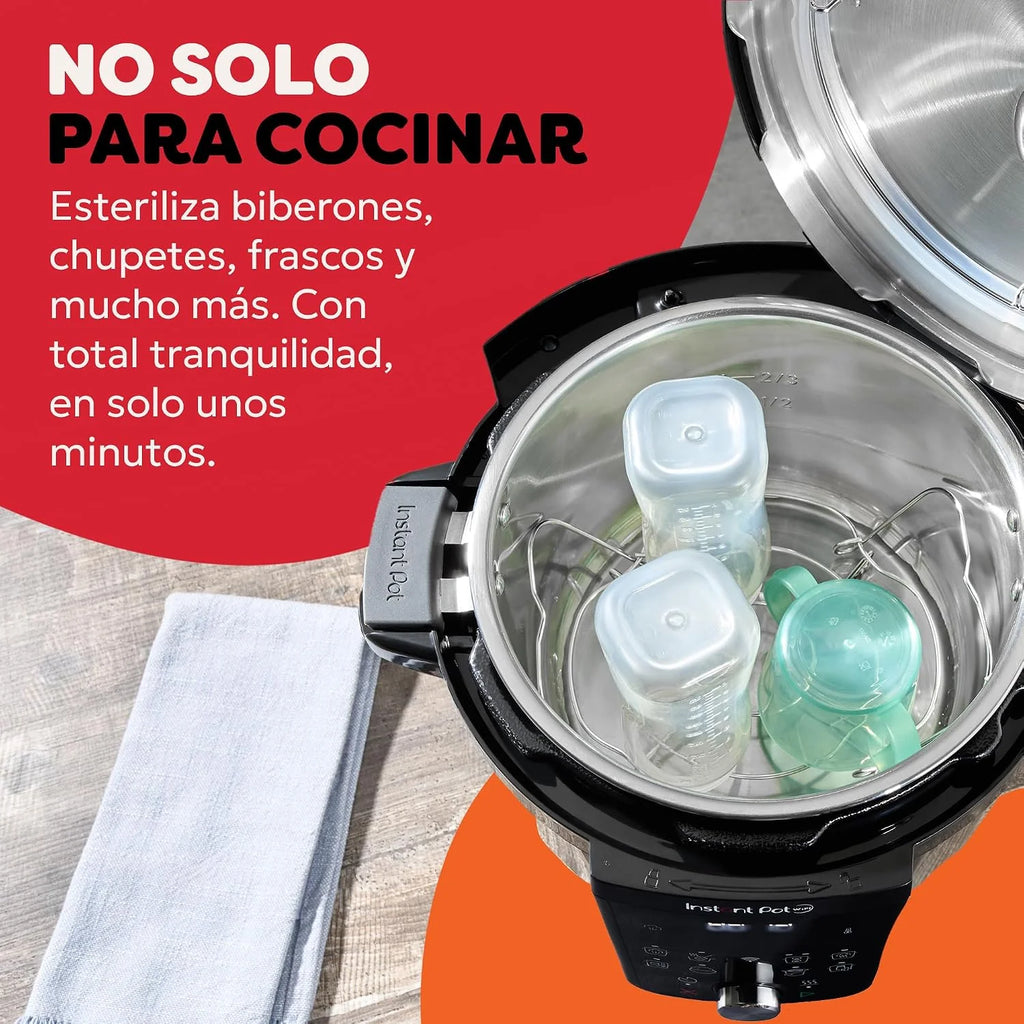 Instant Pot Plus: Olla Multicocción 9 en 1 de 5,7 L: Acero inoxidable, Olla a presión, Olla de cocción Lenta, Arrocera, Sartén para saltear, Yogurtera, Calientacomidas, Vaporera, Máquina de vacío