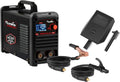 CEVIK PRO CE-TECHNO200LCD - Soldador Inverter MMA con Máscara de Soldadura y Portaelectrodo - 200A 50% 230V-Electrodos hasta 5mm - Pantalla LCD - Conectable a Generador - Máquina de Soldar