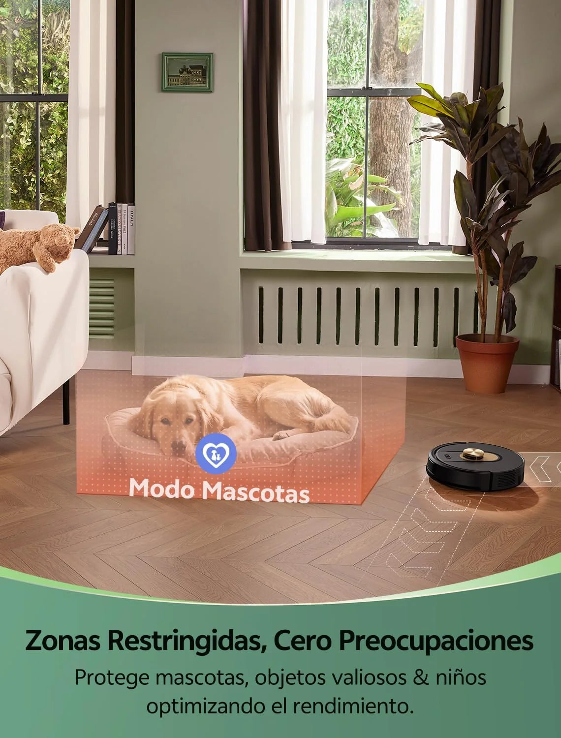 Vexilar W9 Robot Aspirador y Fregasuelos 8000Pa, Robot Aspirador con Navegación Láser, 5 Mapa Inteligente, Larga Autonomía, Adecuado para Suelo, Alfombras de Pelo Corto, Pelo de Mascotas