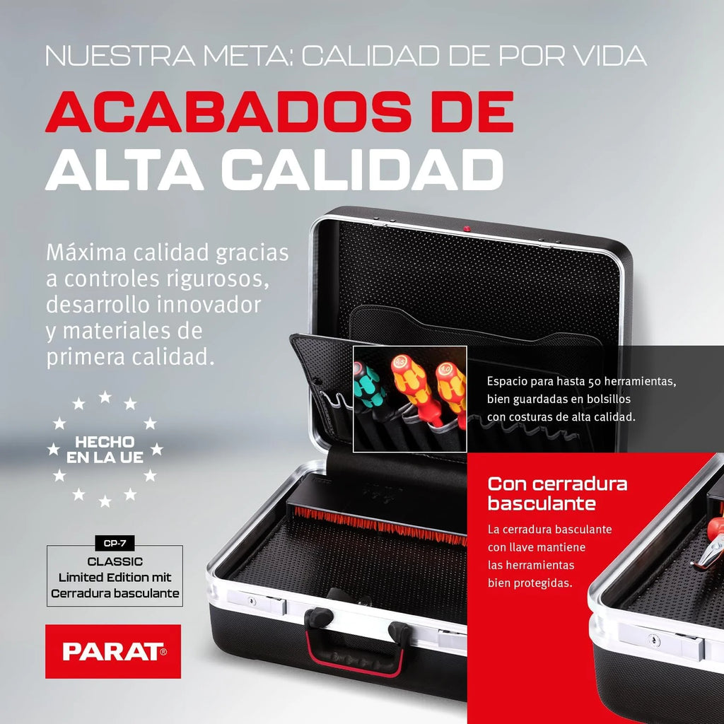 Parat 1945010001 Limited Edition - Maletín de herramientas (tamaño XL, bolsa de herramientas sin contenido, color negro)
