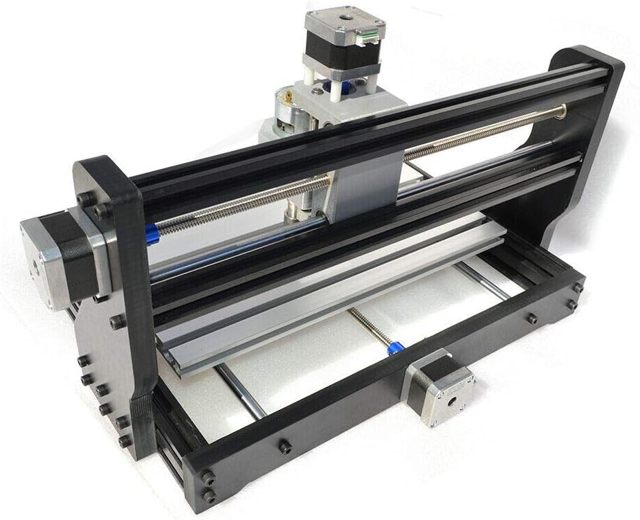 Fresadora CNC 2 en 1 equipada con software de control GRBL profesional + 10 brocas DIY láser grabadora área 300 x 180 x 45 mm placa de circuito impreso madera acrílico plástico grabado