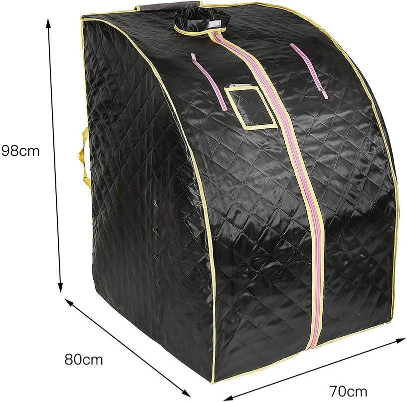 Sauna Infrarroja, Sauna Portátil, Tienda de Sauna Portátil Plegable con Control Remoto para Baño de Sauna Desintoxicación Perspiración Terapia Perder Peso (Negro)