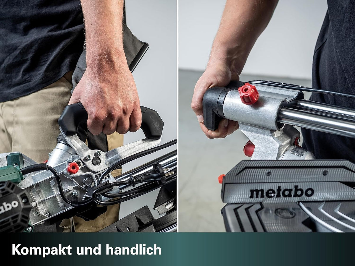 metabo KGS 254 M Sierra de Inglete y Tracción, Corte Preciso y Disco 254 mm