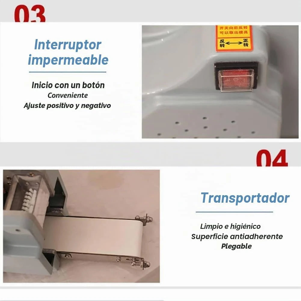 Qiang Máquina para Hacer Wonton Pi,Gyoza Skin Commercial Dumpling Wrapper Maker,60 Piezas/Min,Máquina De Pasta Eléctrica Acero Inoxidable Laminadora De Masa con Molde,3Molds