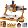 LUNYEE 3020 Nova CNC - Máquina de enrutador con guías lineales de eje XYZ totalmente metálicas y husillo de bolas con router de 800W, adecuada para cortar aluminio, latón, acero inoxidable, madera