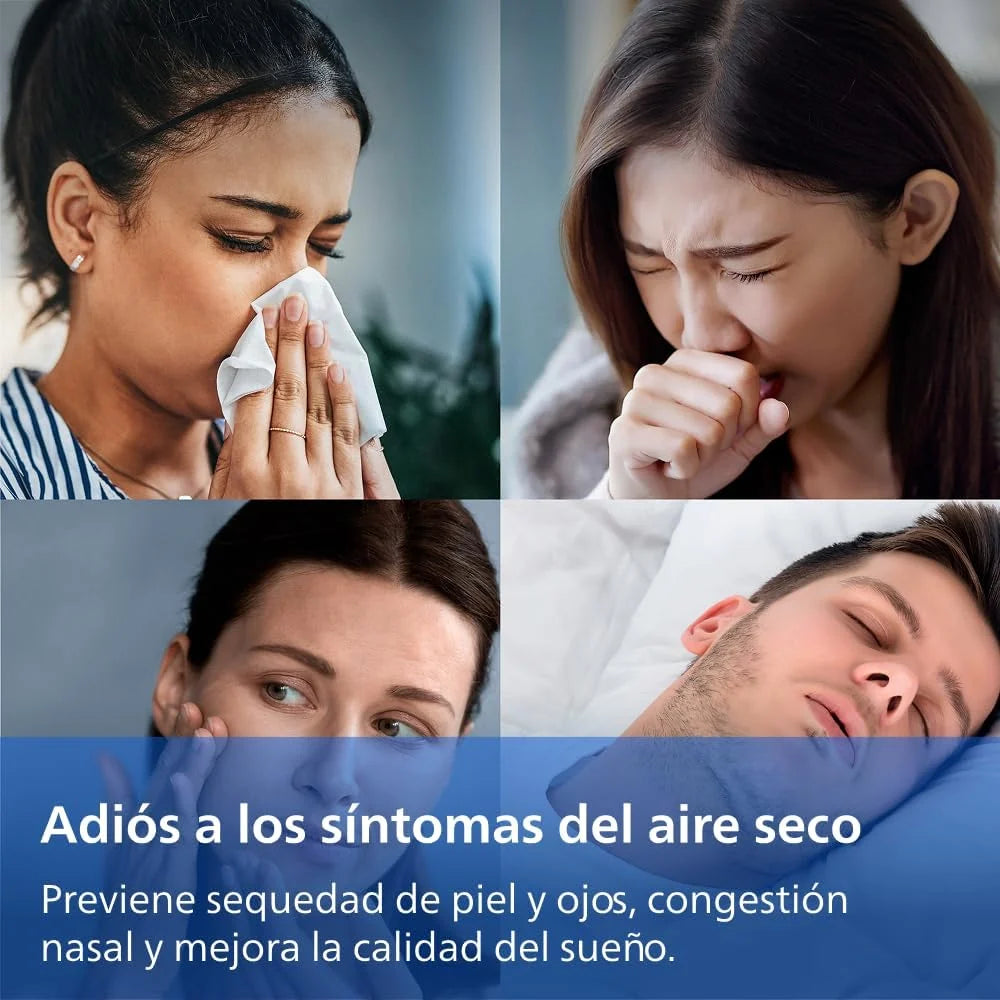 Philips Humidificador Evaporativo Serie 4000, Humidificación Higiénica, 99,97% Menos Bacterias, Depósito de Agua 3,5 L, 275 ml/h, Habitaciones hasta 41 m², Blanco (HU4209/00)