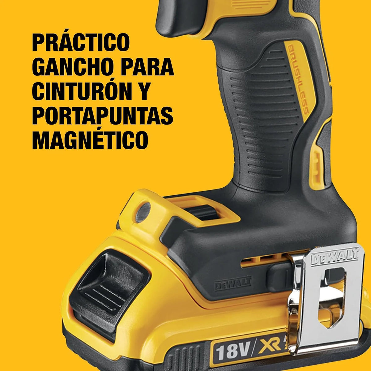 DEWALT Taladro atornillador percutor con motor Brushless XR incluye 2 Baterias de Litio 18V 2,0Ah,un cargador multivoltaje y un maletin TSTAK, DCD796D2-QW